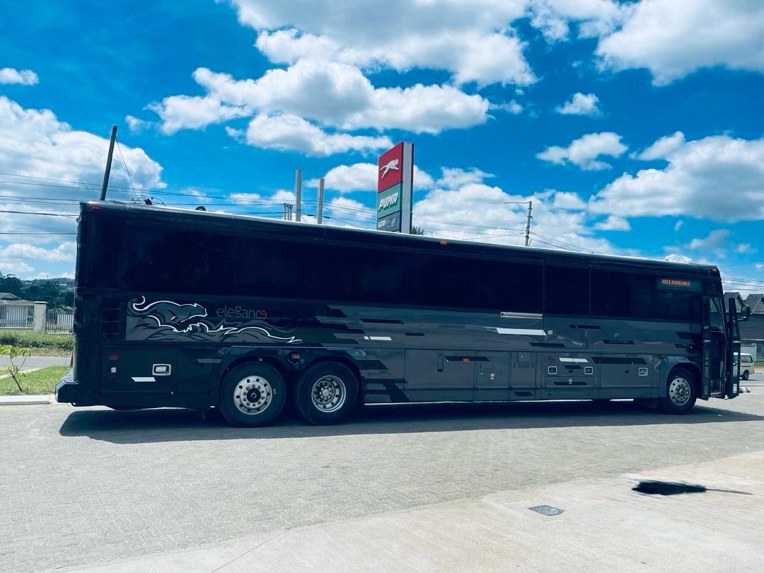 Coach on the highway